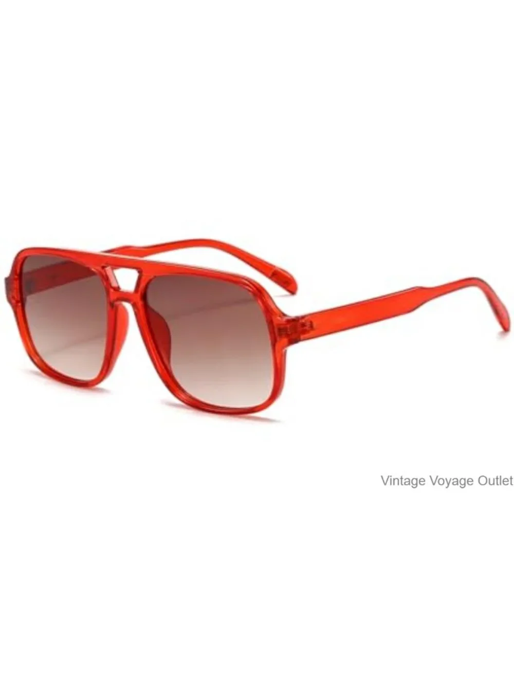 Retro 70s Square Aviator Sunglasses Oversized UV400 Protection Vintage Shades